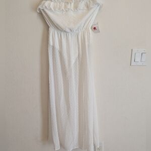 Area Stars Strapless Sheer Dress NWOT